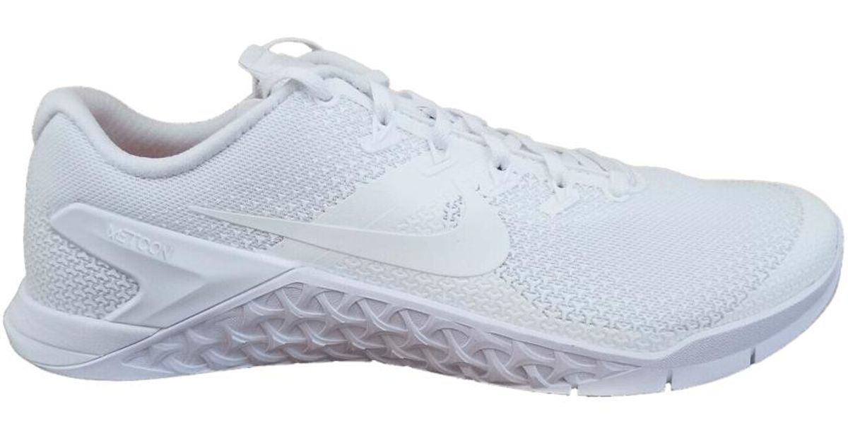 nike metcon 4 white metallic silver
