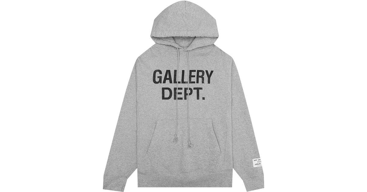 GALLERY DEPT. Center Logo Hoodie 'heather Grey' in Gray for Men | Lyst
