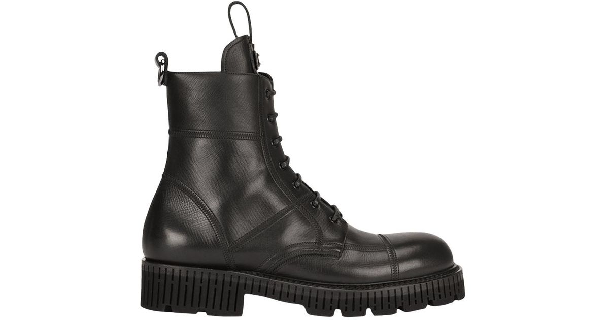 Dolce & Gabbana Bernini Combat Boot 'black' for Men | Lyst