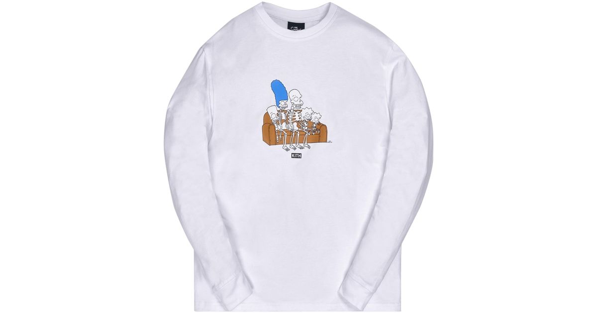 Kith For The Simpsons Couch Long-sleeve Tee 'white' in Blue for Men | Lyst