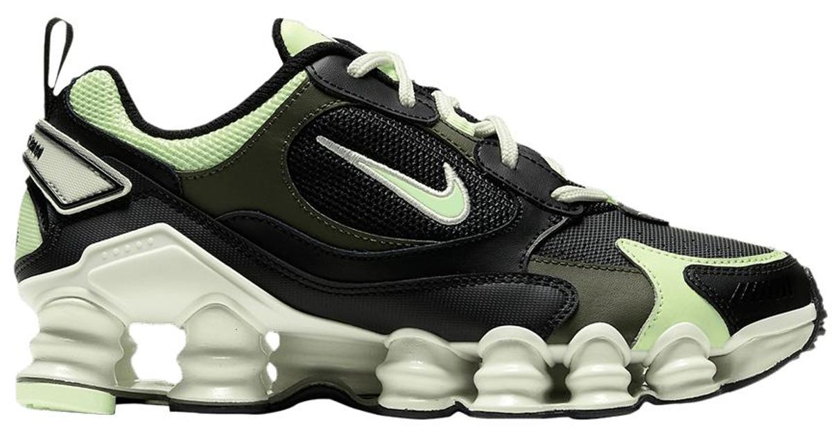 nike shox green black