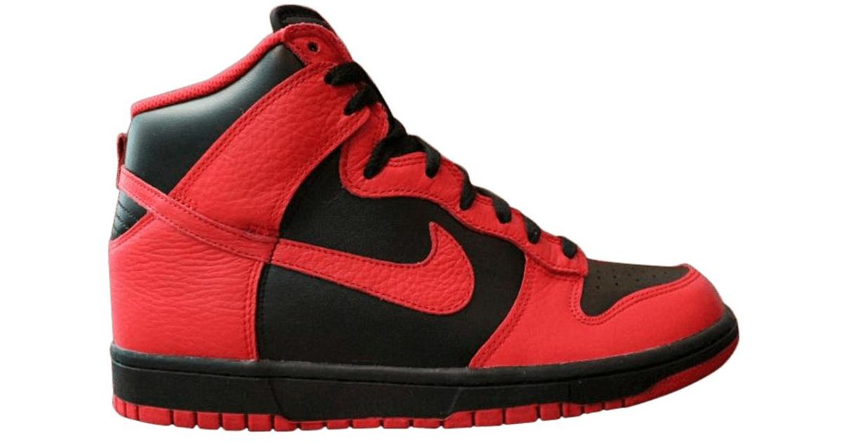 Nike Dunk High 'black Action Red' for Men | Lyst