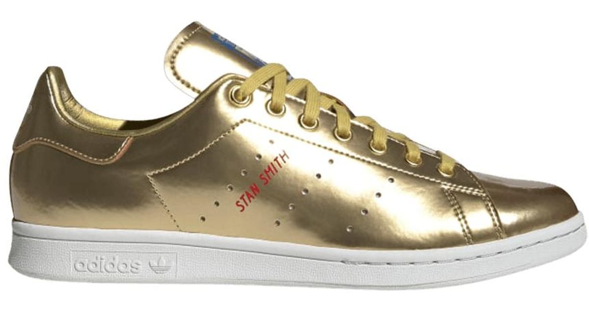 adidas Stan Smith in Gold (Metallic) for Men - Lyst
