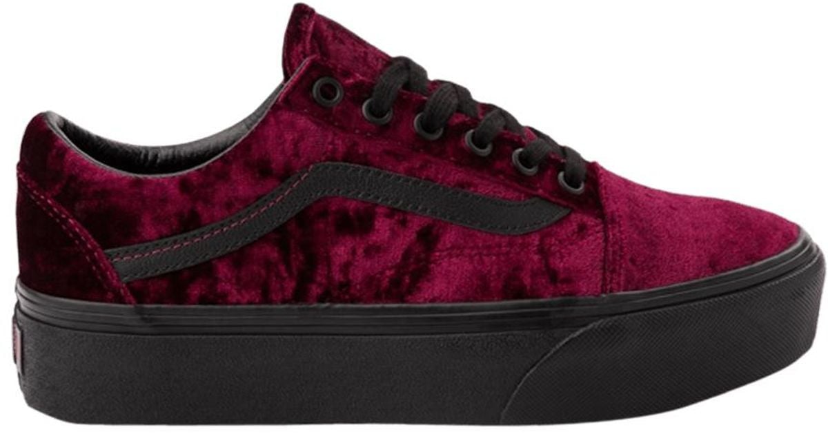 Vans Old Skool Platform 'crushed Velvet Burnt Russet' in Red for Men