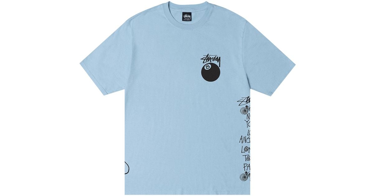 Stussy Test Strike Pigment Dyed Tee 'sky Blue' for Men | Lyst