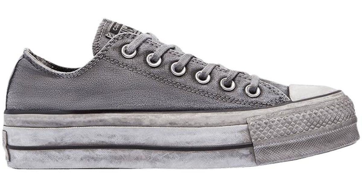 Converse Chuck Taylor All Star Lift Platform Low 'smoked Canvas - Grey' in  Gray | Lyst