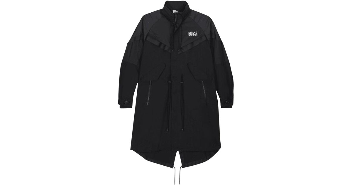 Nike X Sacai Trench Parka 'black' for Men | Lyst