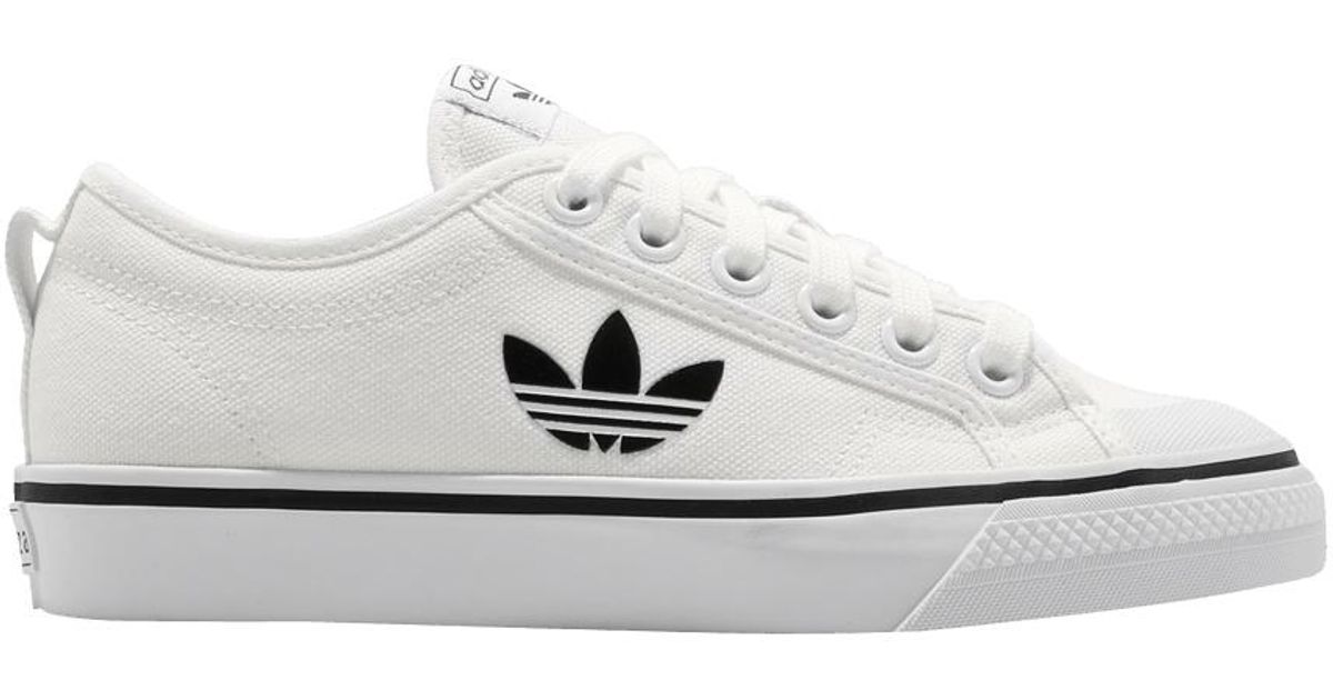 adidas Nizza Trefoil 'white Black' Lyst
