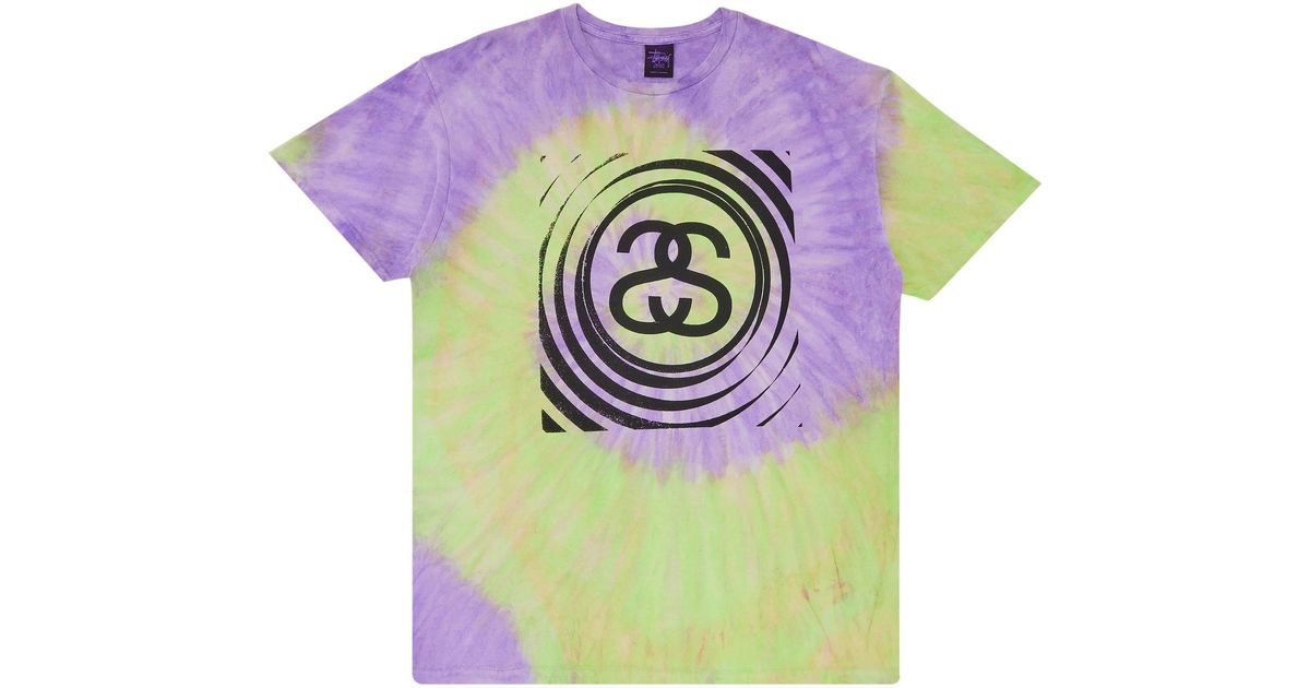Stussy Spiral Tee 'purple' in Gray for Men | Lyst