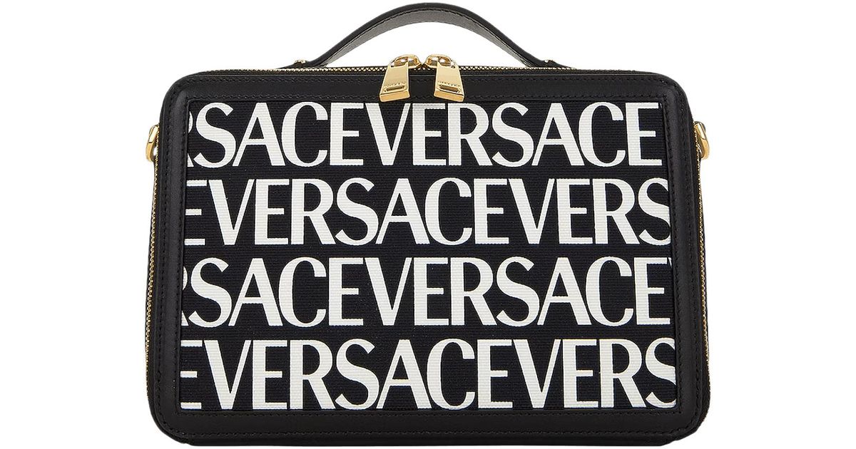 Versace Messenger Bag 'black/white/ Gold' for Men Lyst