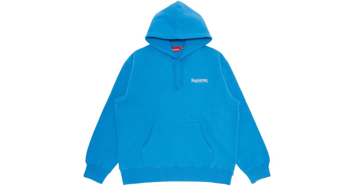 Supreme Worldwide Hooded Sweatshirt 'blue' for Men | Lyst