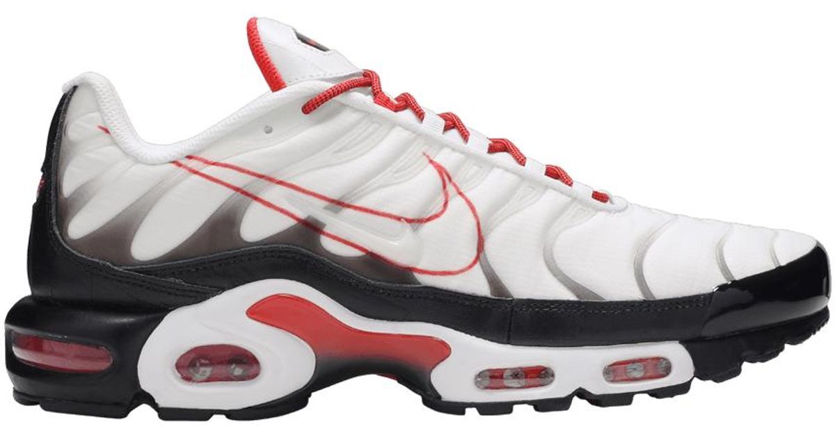 white nike air max plus men