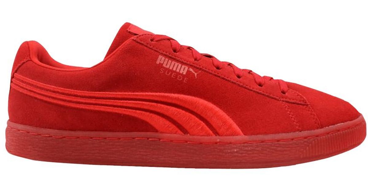 PUMA Suede Classic Badge Iced 'high Risk Red' for Men | Lyst
