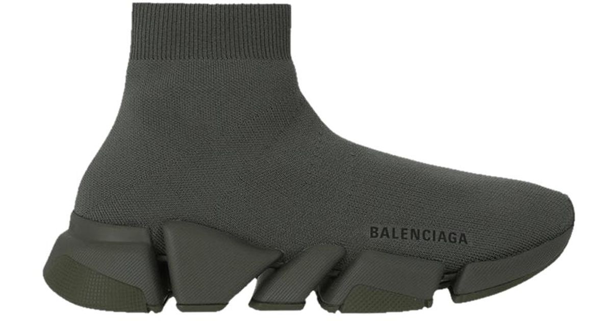 Balenciaga Speed 2.0 Sneaker 'dark Khaki' in Gray | Lyst