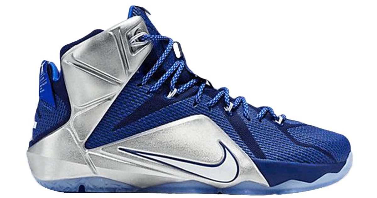 lebron blue basketball shoes