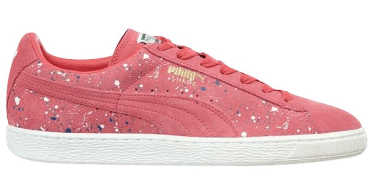 PUMA Suede Classic 'paint Splatter Teaberry Red' in Pink for Men Lyst