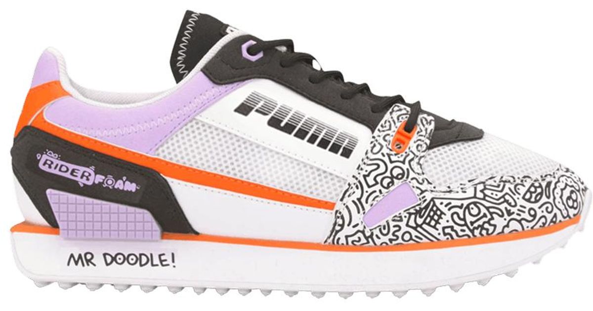 PUMA Mr. Doodle X Mile Rider 'wavy Doodles' in Blue Lyst