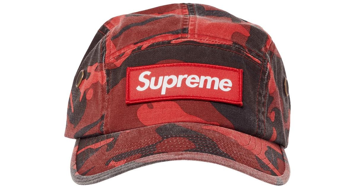 Supreme Military Camp Cap 'red Camo' for Men | Lyst