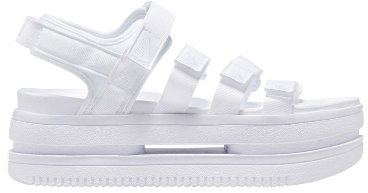 all white nike sandals