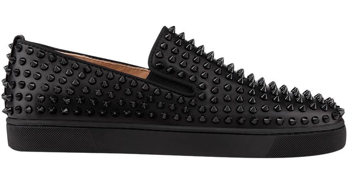 Christian Louboutin Roller Boat Flat Spikes 'black' for Men Lyst