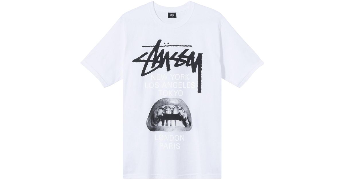 Stussy X Rick Owens World Tour Collection T-shirt 'white' for Men | Lyst