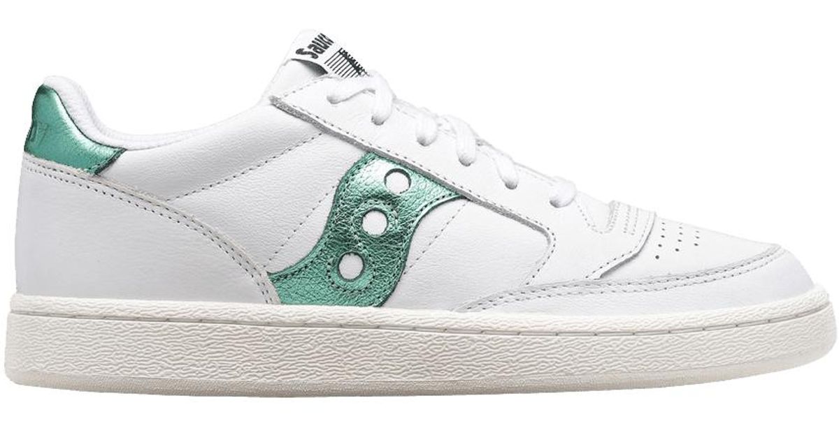 Saucony Jazz Court Metallic #39 white Green #39 in Blue Lyst Saucony Jazz Court Metallic #39 white Green #39 in Blue Lyst