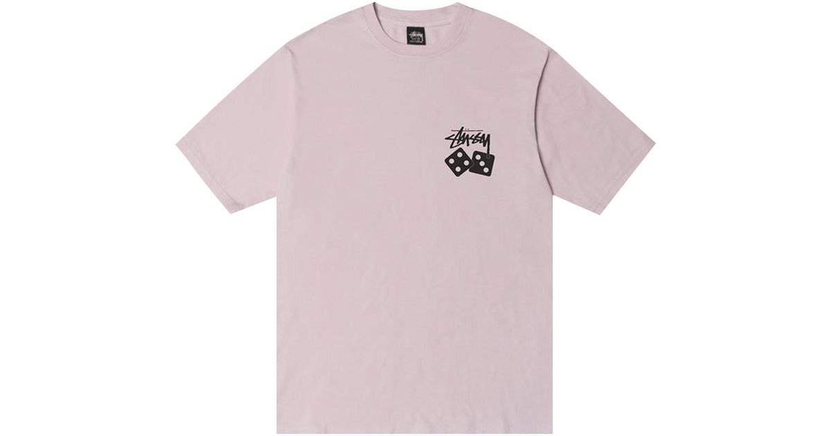 Stussy Dice Pigment Dyed Tee 'blush' in Pink for Men | Lyst