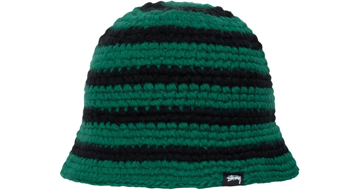 Stussy Swirl Knit Bucket Hat 'forest' in Green for Men Lyst