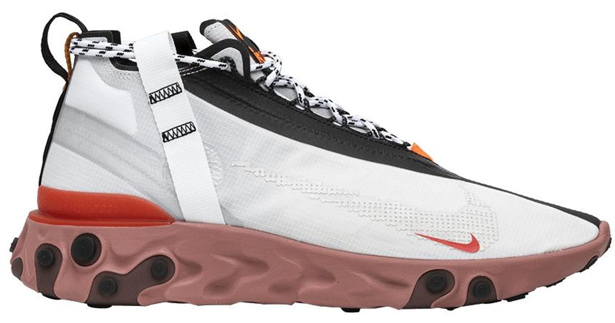 nike react runner mid wr ispa white light crimson