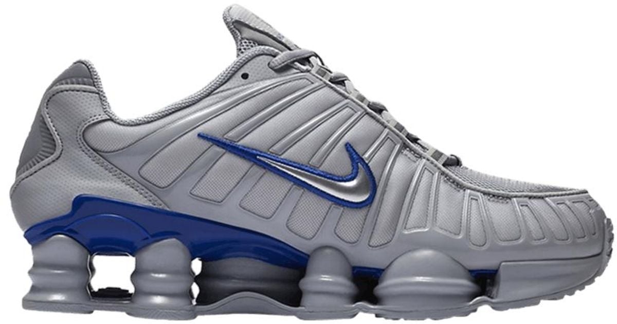 mens grey nike shox