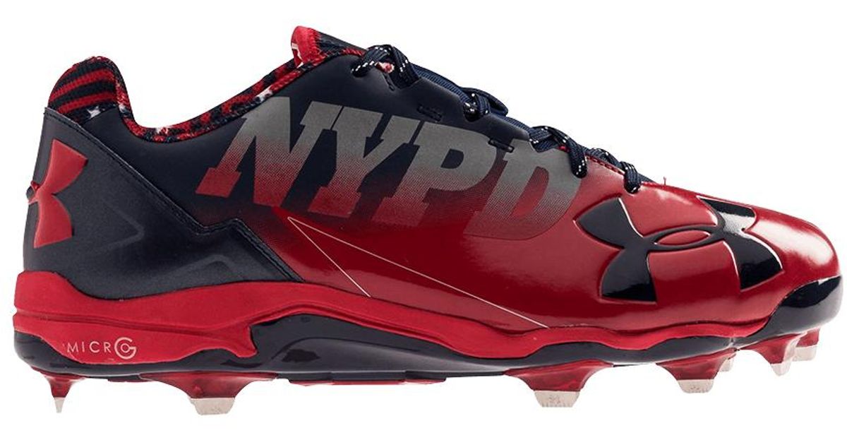 Under Armour Deception Low Dt Le Baseball Cleat in Red for Men Lyst