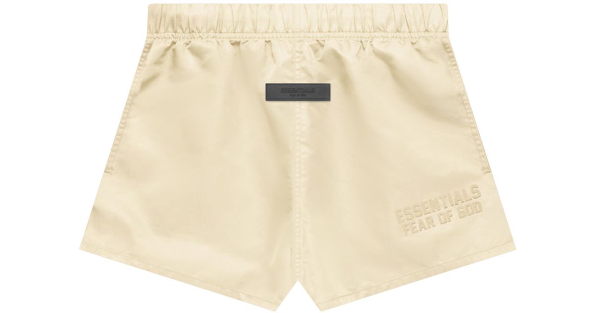 Fear of God ESSENTIALS Running Shorts 'Eggshell' in Natural for Men | Lyst