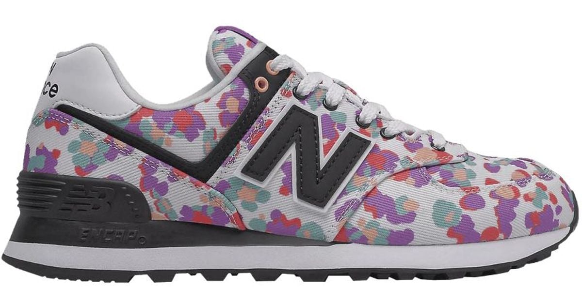 New balance 574 camo multi in purple lyst