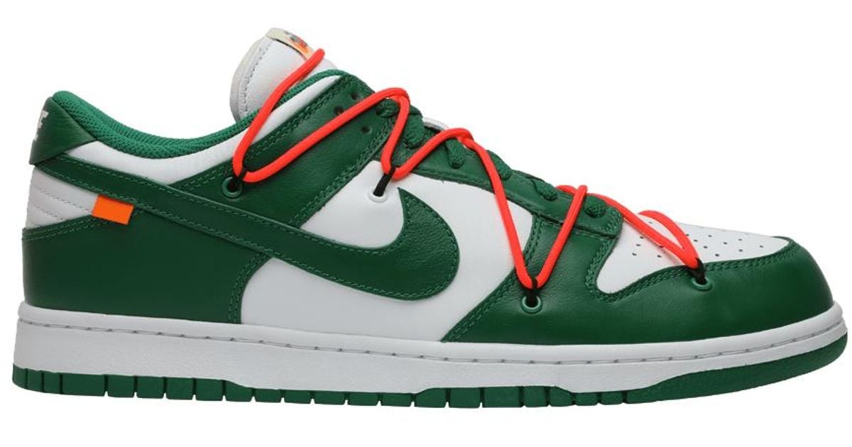 off white dunk black green