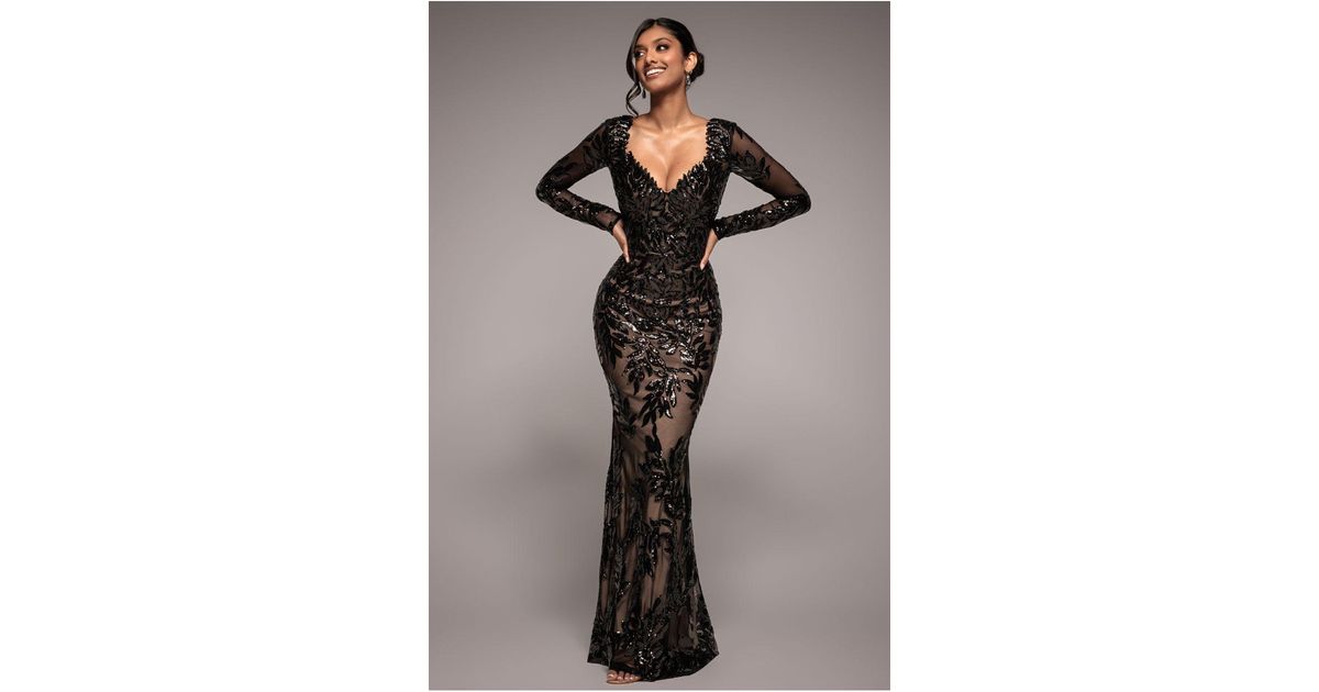 goddiva geo sequin long sleeve maxi dress reviews Geo Sequin Long Sleeve Maxi Dress - Emerald