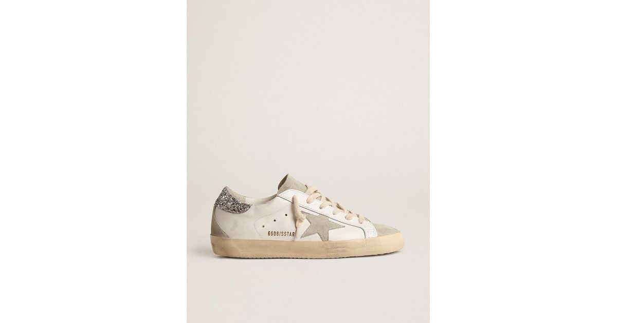 Golden Goose Super-Star With Star And Glitter Heel Tab in