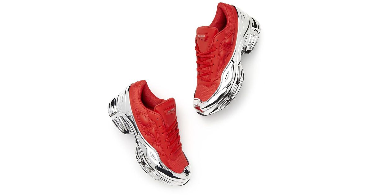 red and silver raf simons shoes