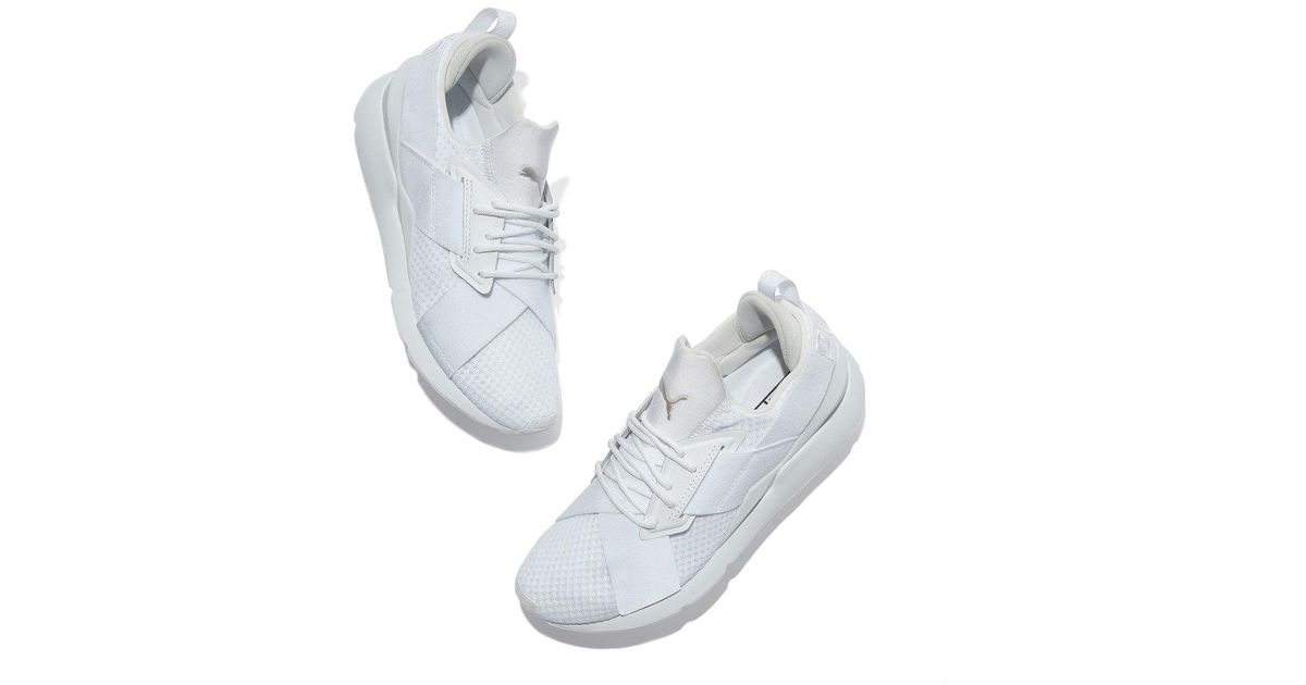 PUMA Rubber Muse White Sneakers - Lyst