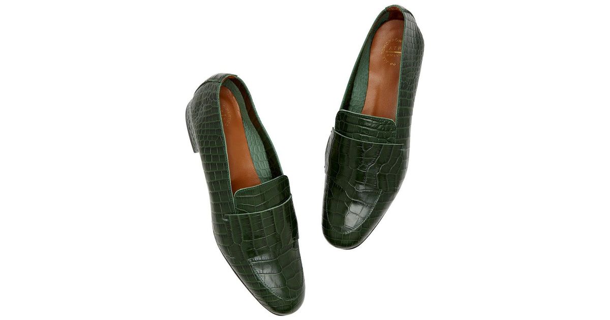 forest green loafers