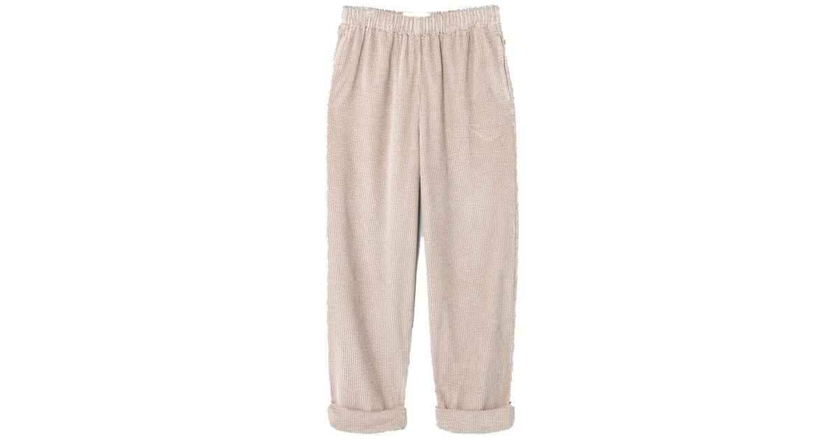 American Vintage Padow Trousers - Mastic in Natural | Lyst