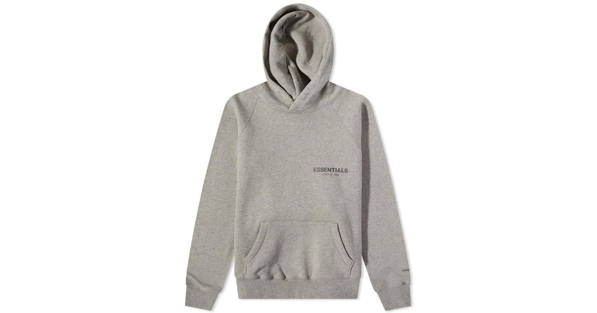 Fear Of God Dark Oatmeal Essentials Summer Core Popover Hoody in Gray