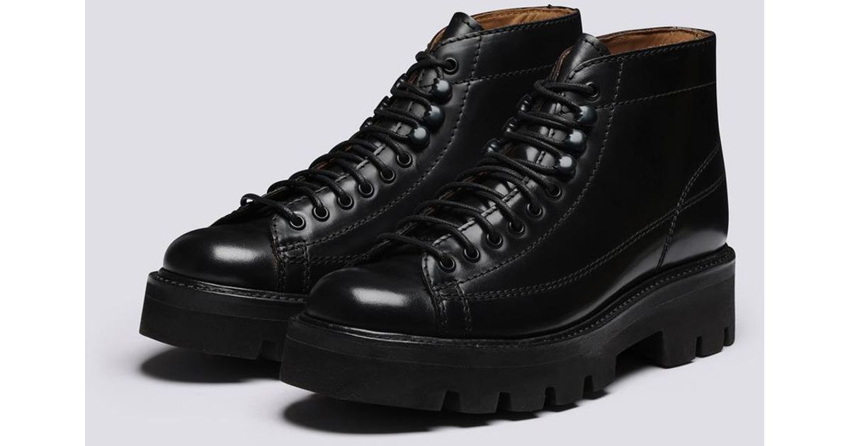 Grenson Leather Annie Monkey Boots in Black - Lyst