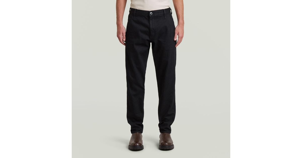G-Star Morry Tapered Chino in Black for Men | Lyst