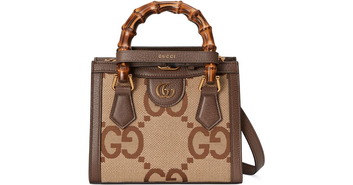 Gucci Diana Jumbo GG Mini Tote Bag in Natural | Lyst