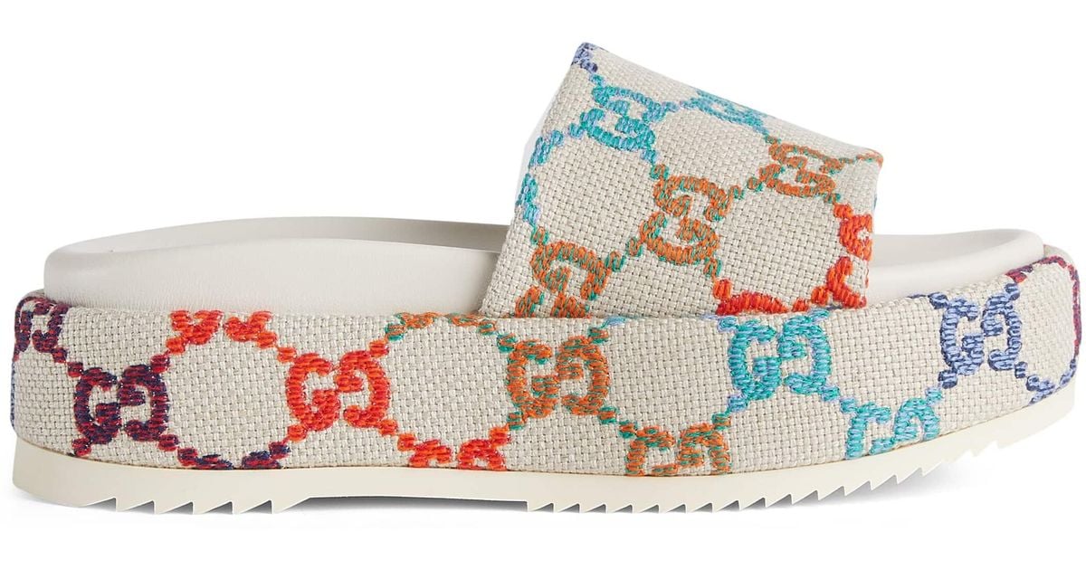 Gucci Platform Slide Sandal | Lyst