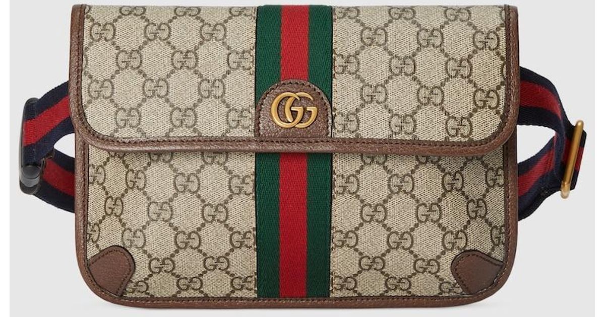 Ophidia GG Small canvas belt bag in beige - Gucci