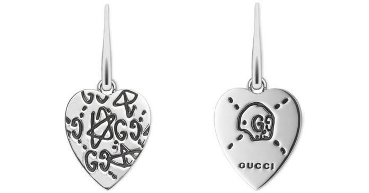 Gucci Ghost Earrings In Silver in 