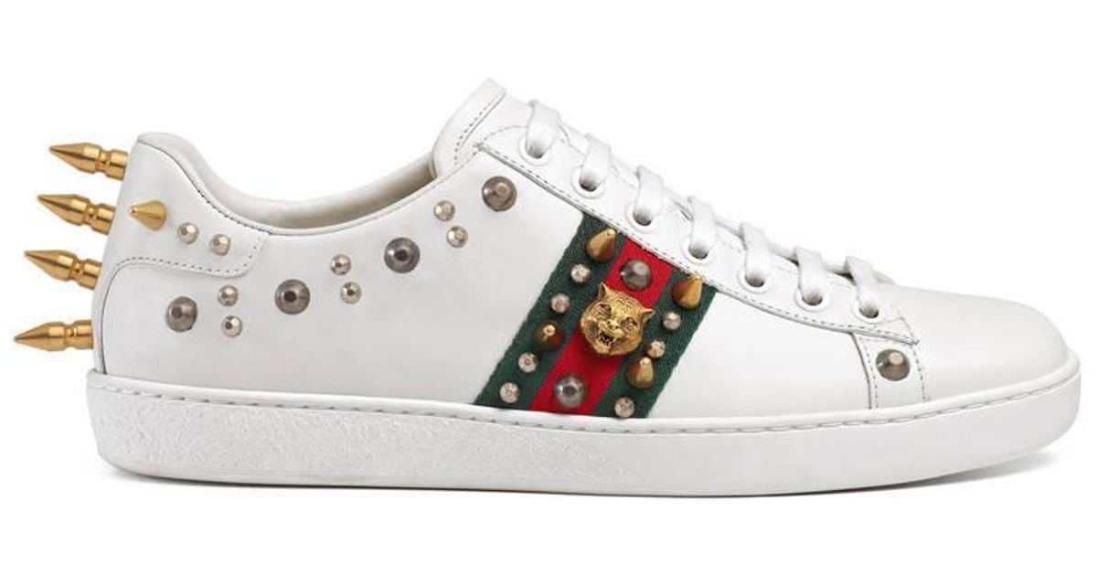 Gucci Ace Studded Leather Low-top 