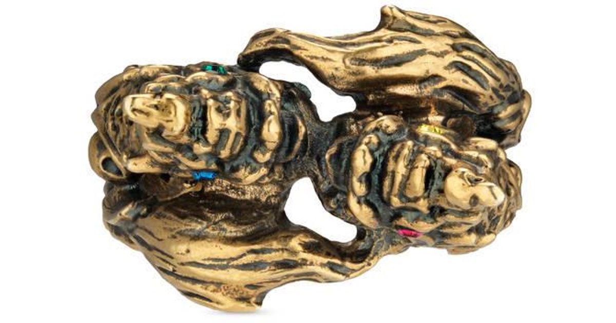 Gucci Sea Dragons Ring in Gold 