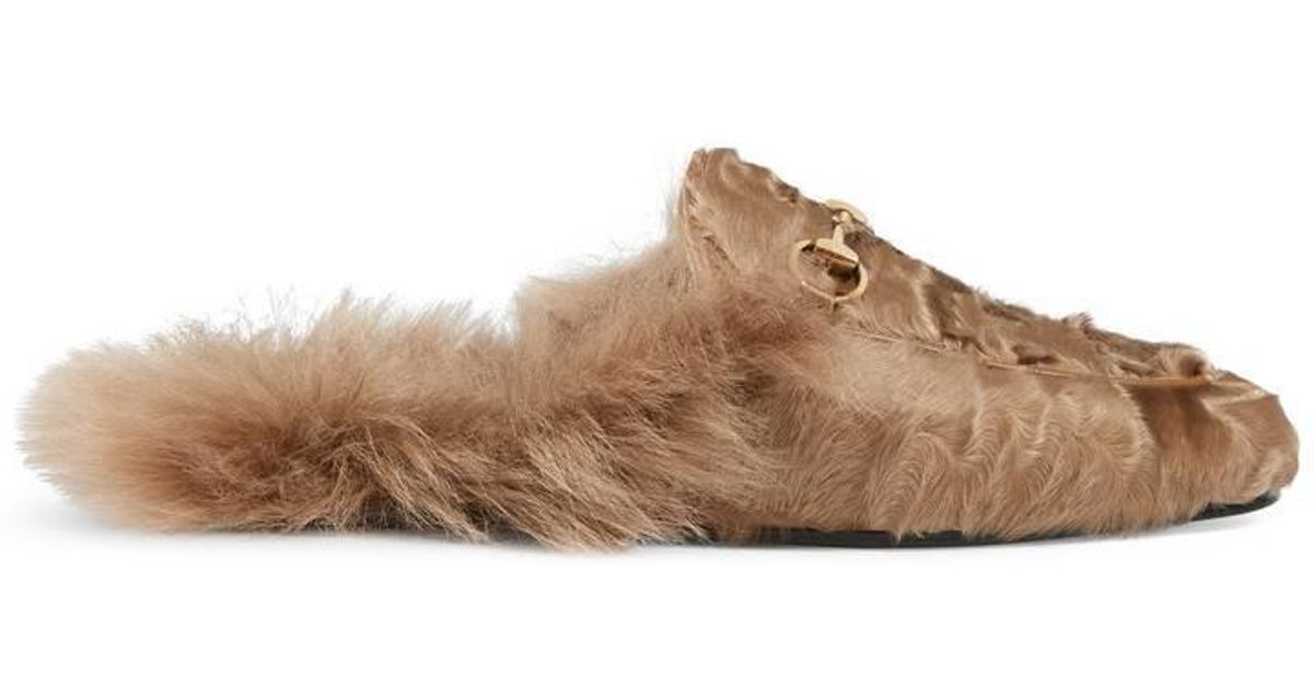 gucci fur slippers